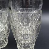 Set of 7 vintage Vereco glasses with diamond tips - around 1960