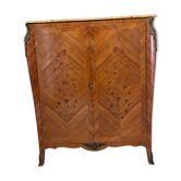 Meuble d’appui/pantalonniere de style Louis XV en marqueterie
