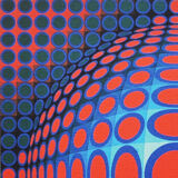 Victor Vasarely  Op Art Limited Edition Lithograph (1975) Signature pri