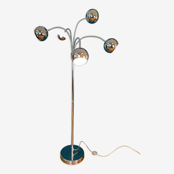 Eyeball floor lamp with 5 articulated lights