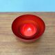 Modern mid-century red enamel bowl sets by Kaj Franck for Finel, Finland, 1960s, set of 4.