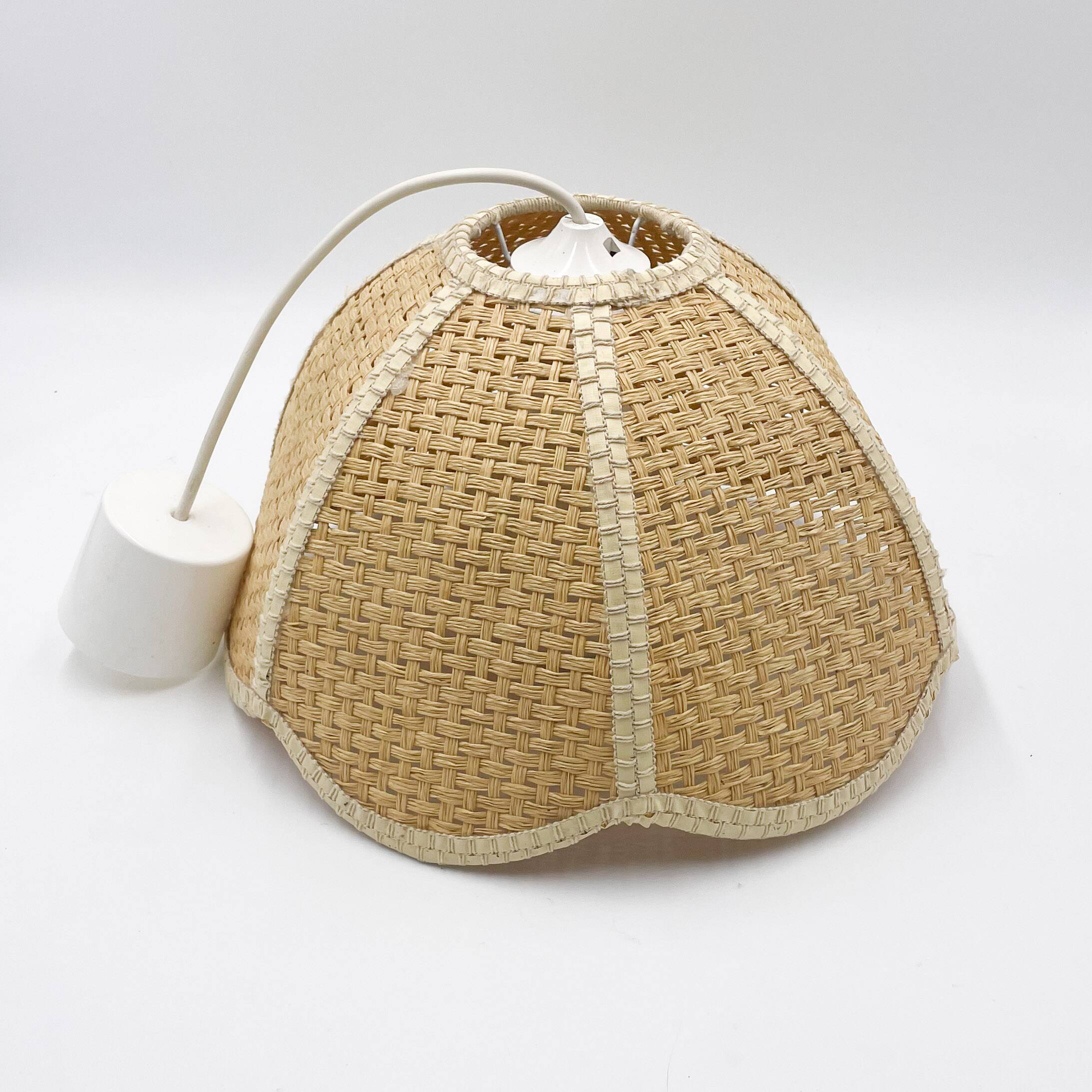 Vintage wicker flower pendant