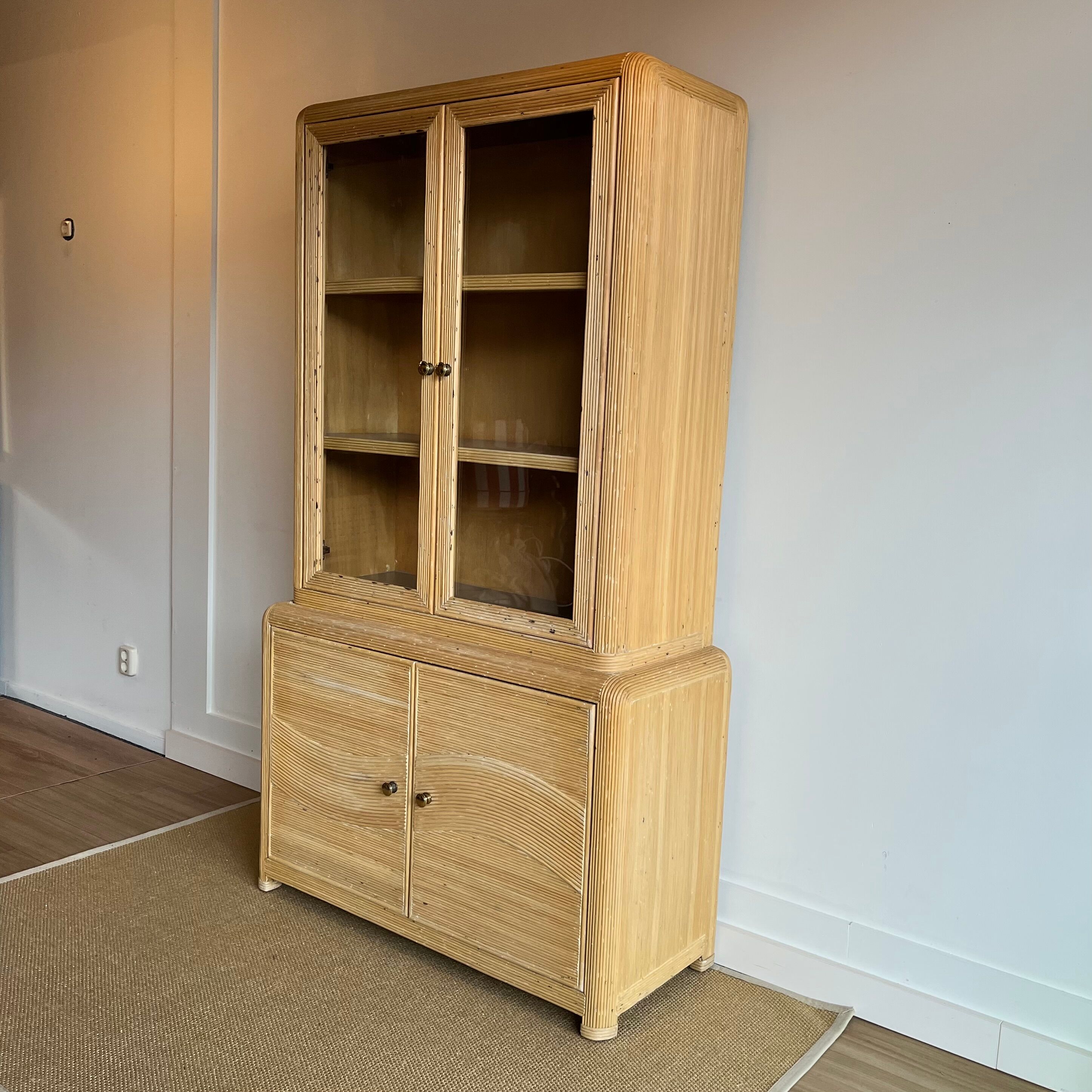 Showcase cabinet bamboo rattan Vivai del Sud