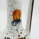 Pair of vintage hand-painted Italian floral vases