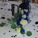 Navy blue metal candle lantern