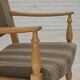1970s, pair of Scandinavian armchairs, furniture wool, solid oak wood.
