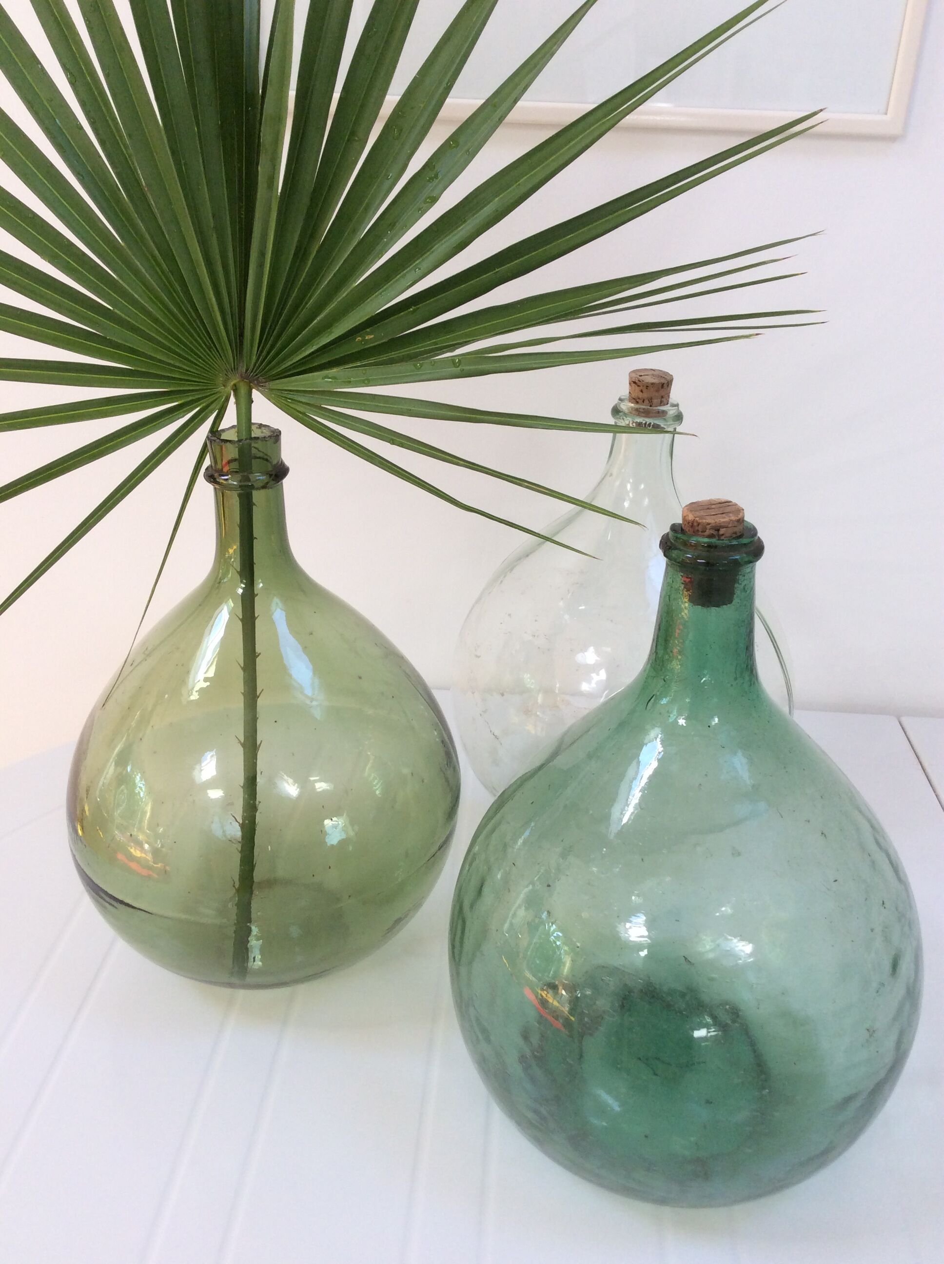 Demijohn decorative green pale 10 litres