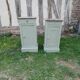 Pairs of bedside tables in Louis Philippe style, Luxembourg green.