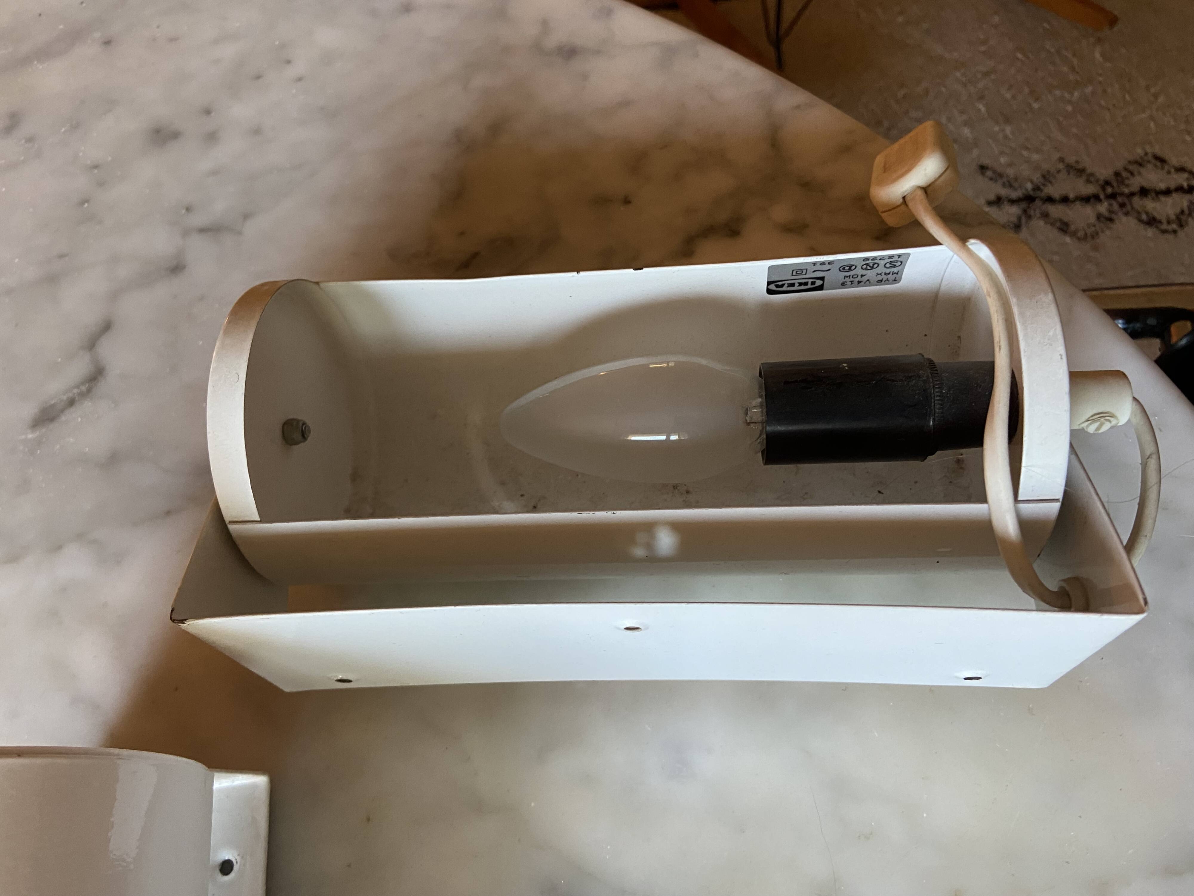 Pair of 80s Ikea wall lights