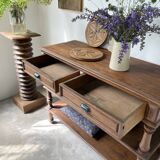 Oak console drapery 1950