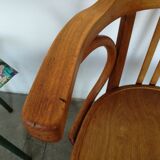 Curved wooden desk
