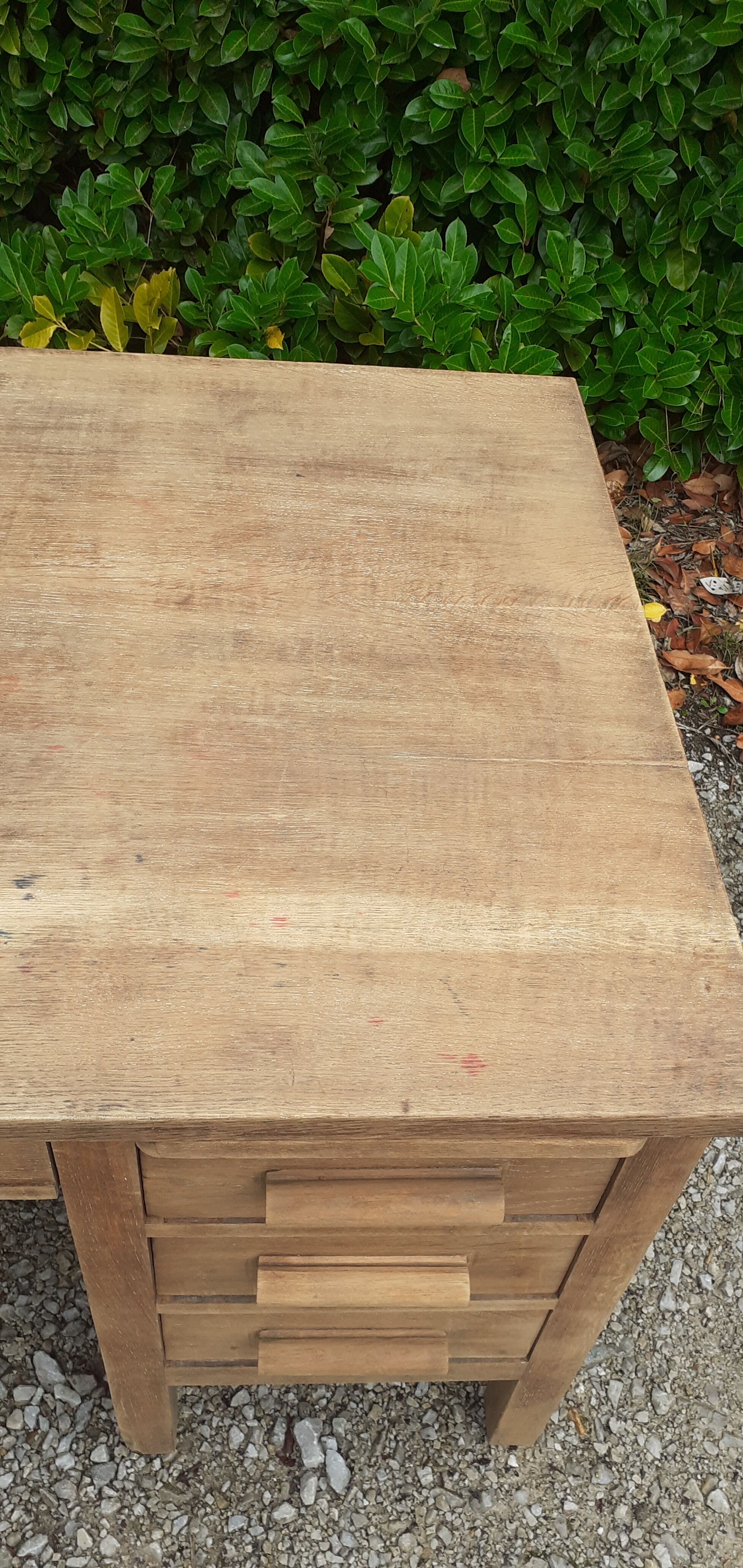 Administrative office 6 drawers 2 shelves old raw wood