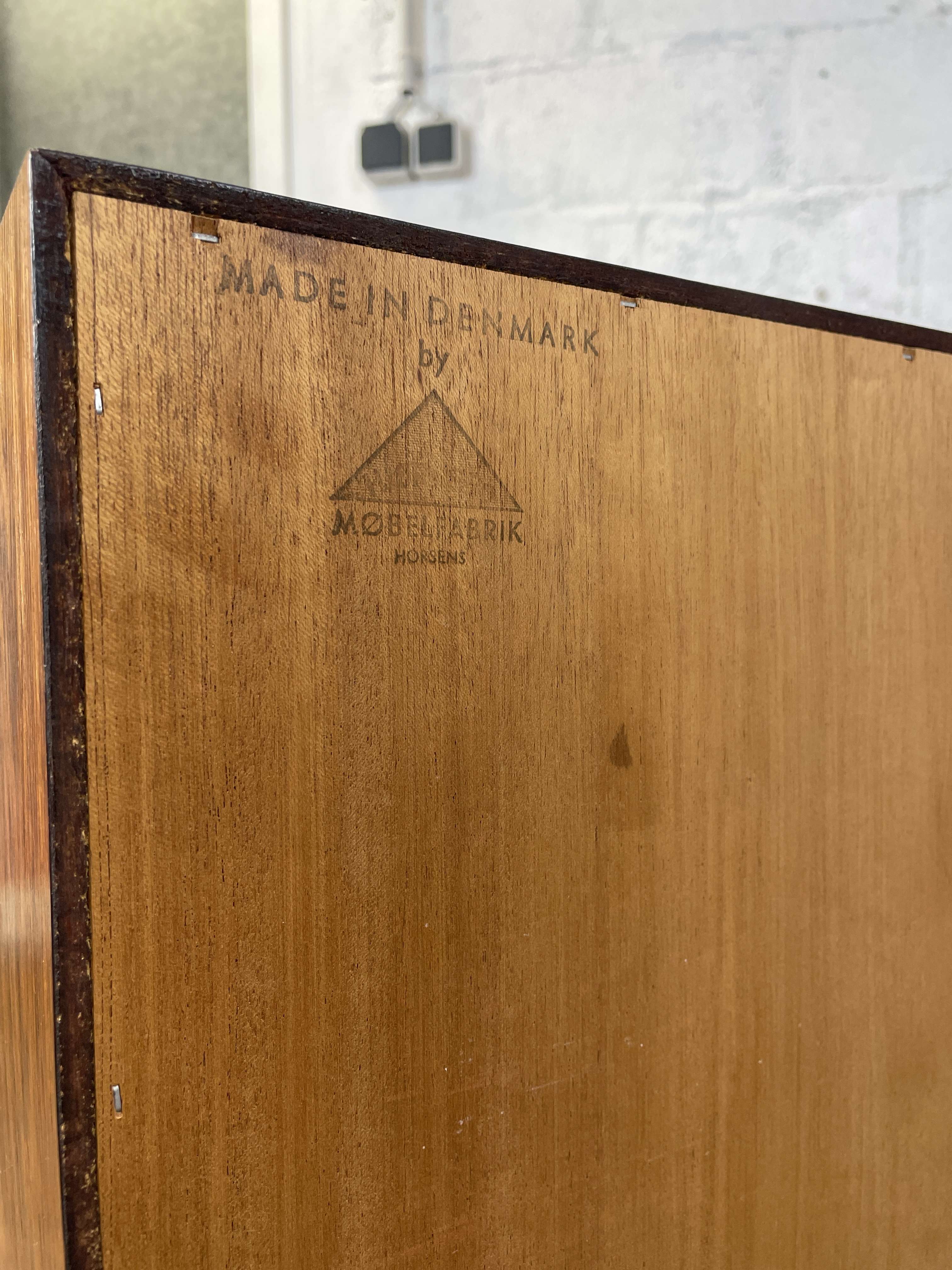 Vintage Scandinavian rosewood chest of drawers by Horsens Møbelfabrik, 60s