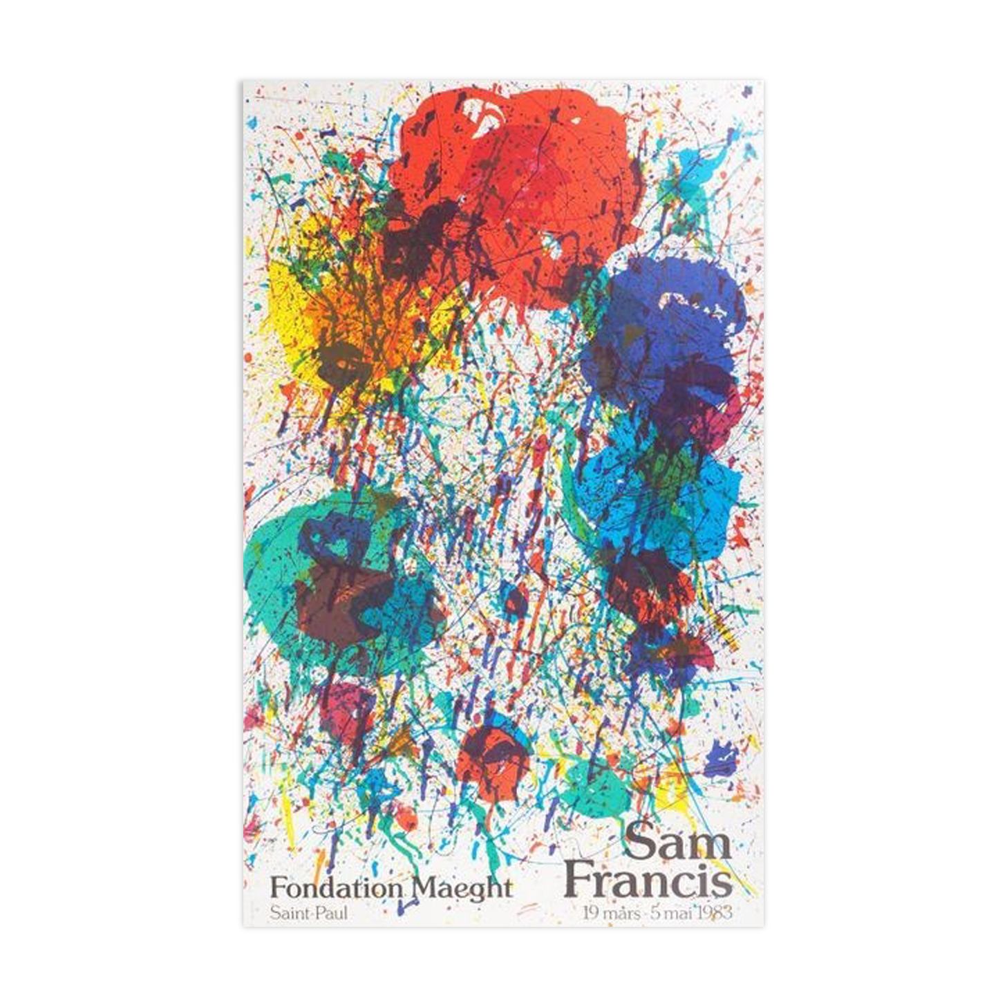 Sam Francis, Maeght Foundation, 1983. Original exhibition poster