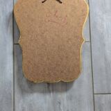 Baroque style gilded mirror – antique patina – 37 x 30 cm