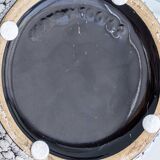 Jasba "Cortina" ceramic table lamp with crackled glaze, mid-century style, 1950s.