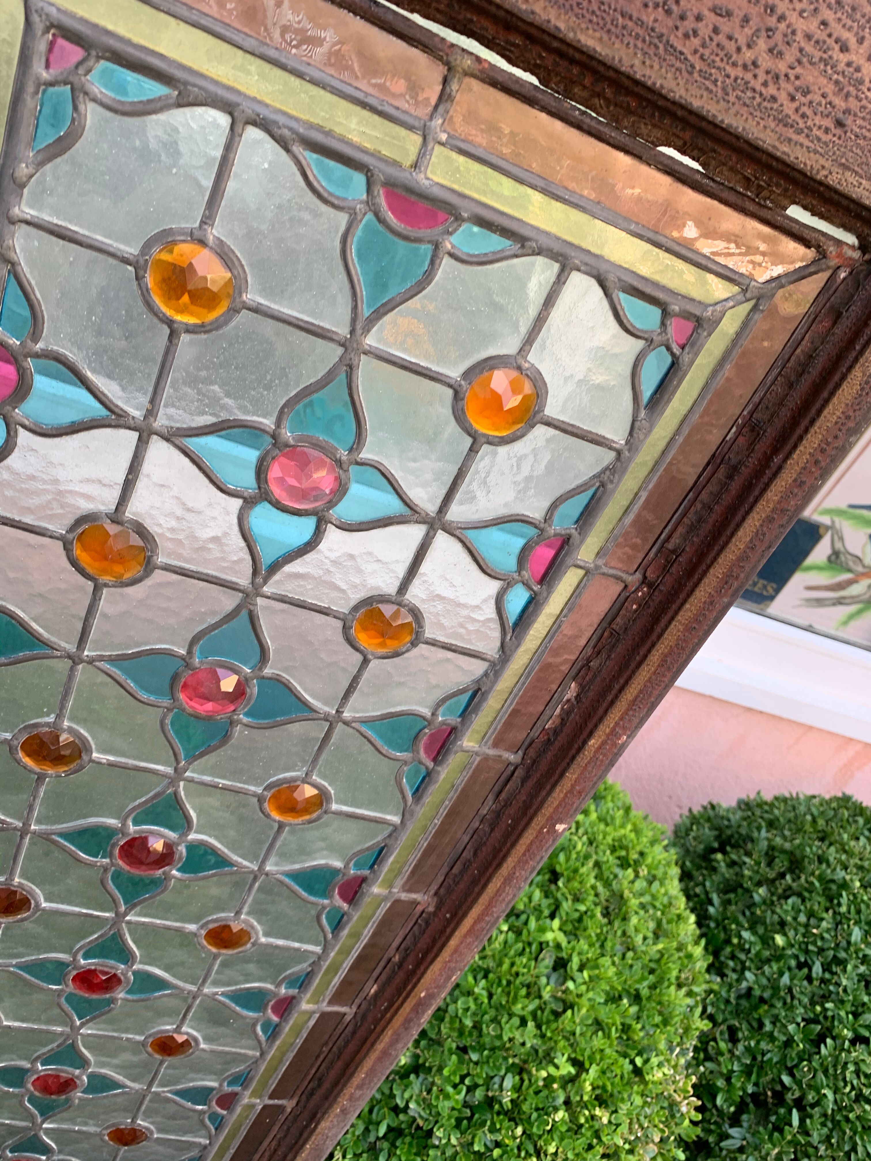 Cabochon stained glass 155x30