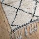 Moroccan Berber carpet Beni Ouarain with black diamonds 1,19x0.97m