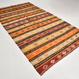 6x11 Turkish Vintage Kilim Rug, 186x342Cm