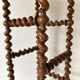 Side table, antique pedestal table in turned wood