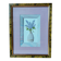Composition of a watercolor bouquet of lilacs in a handmade clay pot