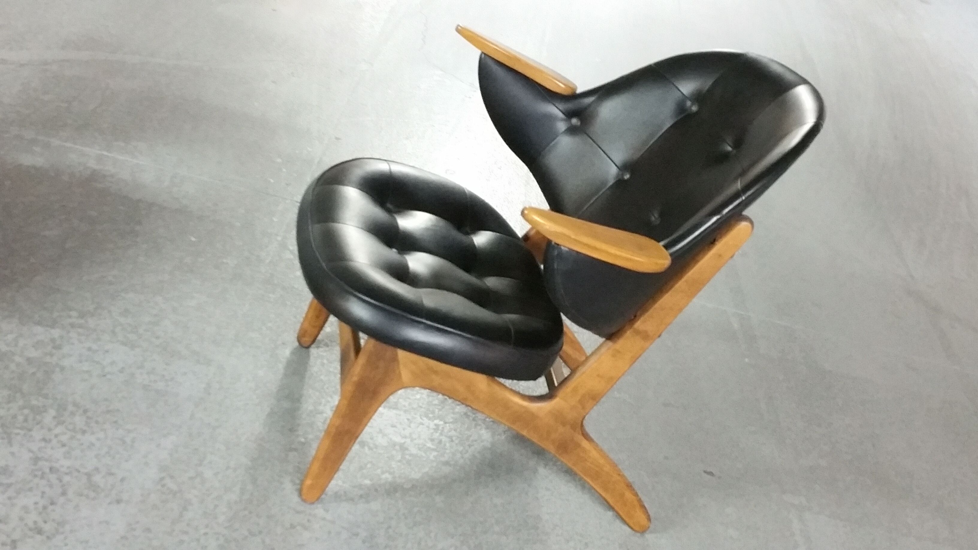 Chair cocktail Danish of Carl Edward Matthes Scandinavian vintage 50-60 years