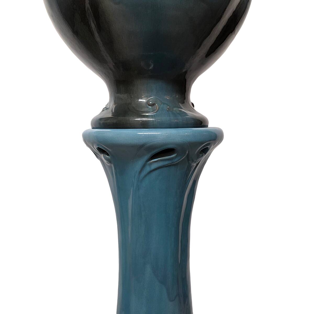 Art Nouveau Ceramic Flower Pot On A Column, early 1900s
