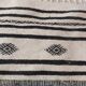 Kilim carpet white and black Berber motifs
