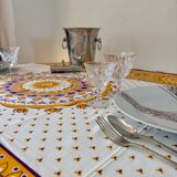 Nappe tenture malgache vintage jaune