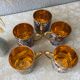 Royal porcelain coffee cups from Luxe inside copper gold cashmere pattern