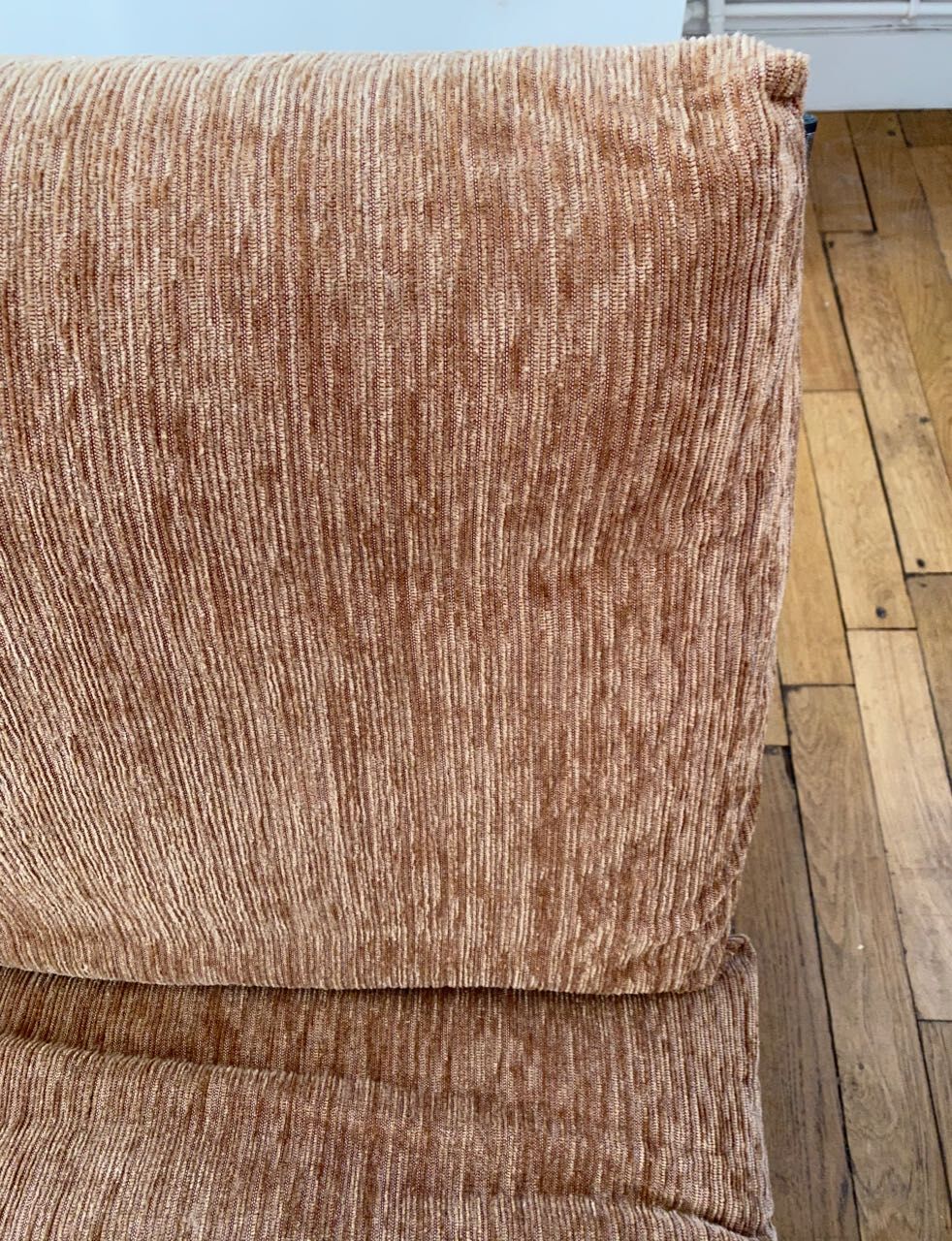 Beige and chrome armchair