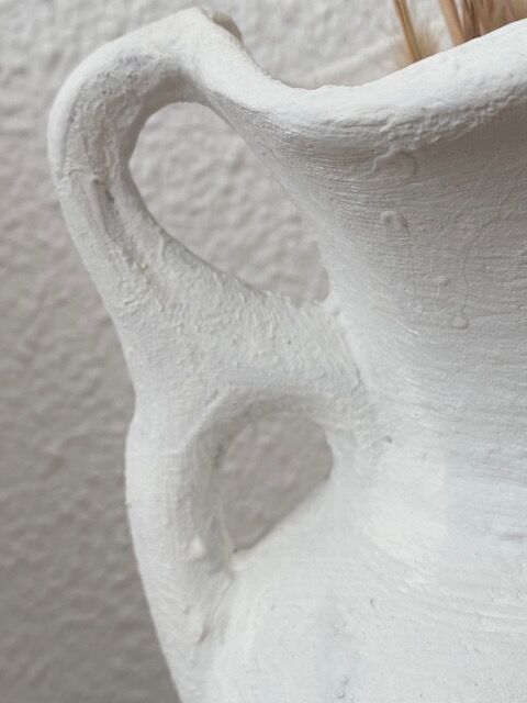 Vintage bleached stoneware vase