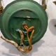 Pair of modernist bronze sconces & vintage crystal balls