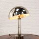 French modernist nickel-plated table lamp attributed to Jacques Adnet, 1940s