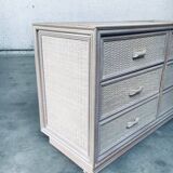 Washed Rattan Chest of Drawers, 1980s