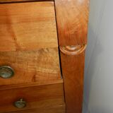 Empire style chest of drawers in blond walnut