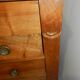 Empire style chest of drawers in blond walnut
