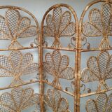 Vintage rattan screen
