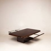 Coffee table model 2315 in parchment and mirrors by Giorgio Tura for Tura, 1980