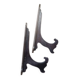 Old coat rack in blackened wood