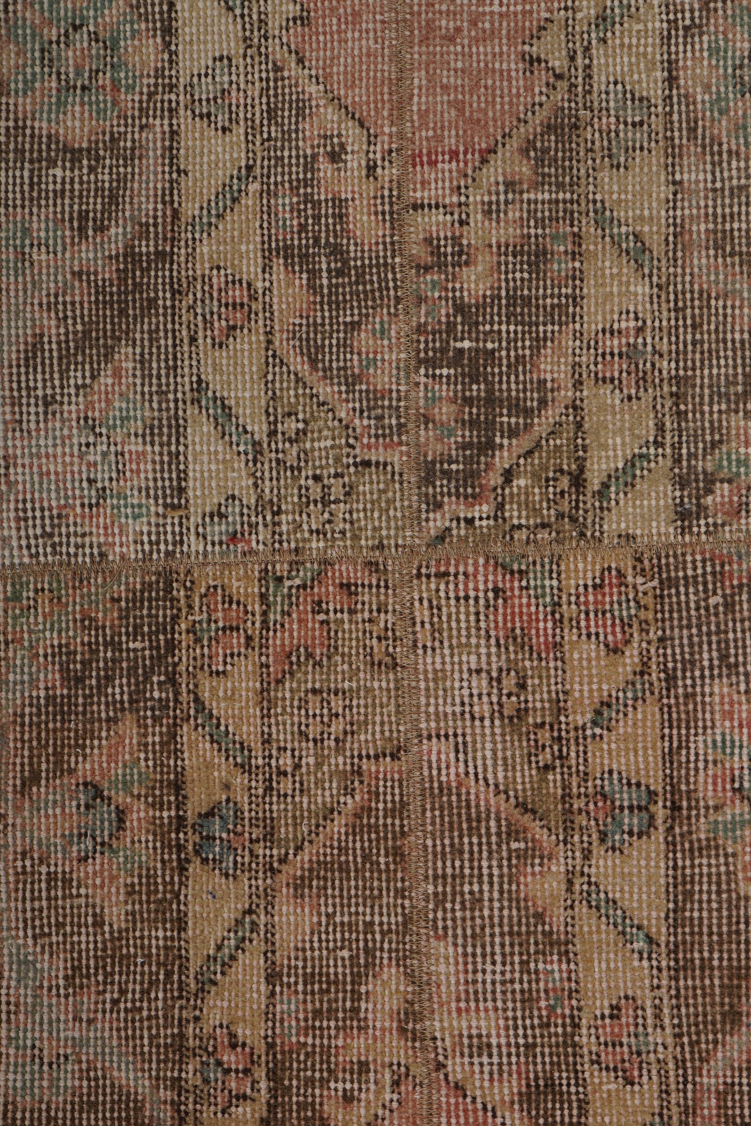 Vintage Turkish Oushak Rug Handwoven 55x733 cm