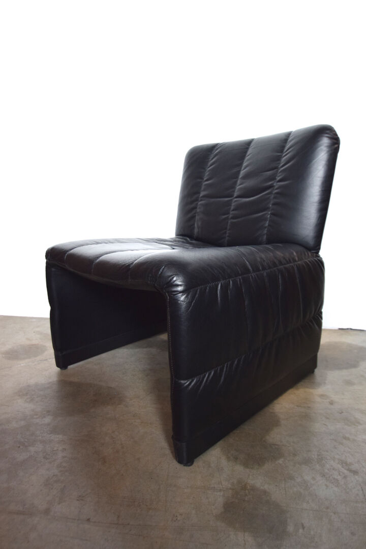 Fauteuil skaï vintage 1970