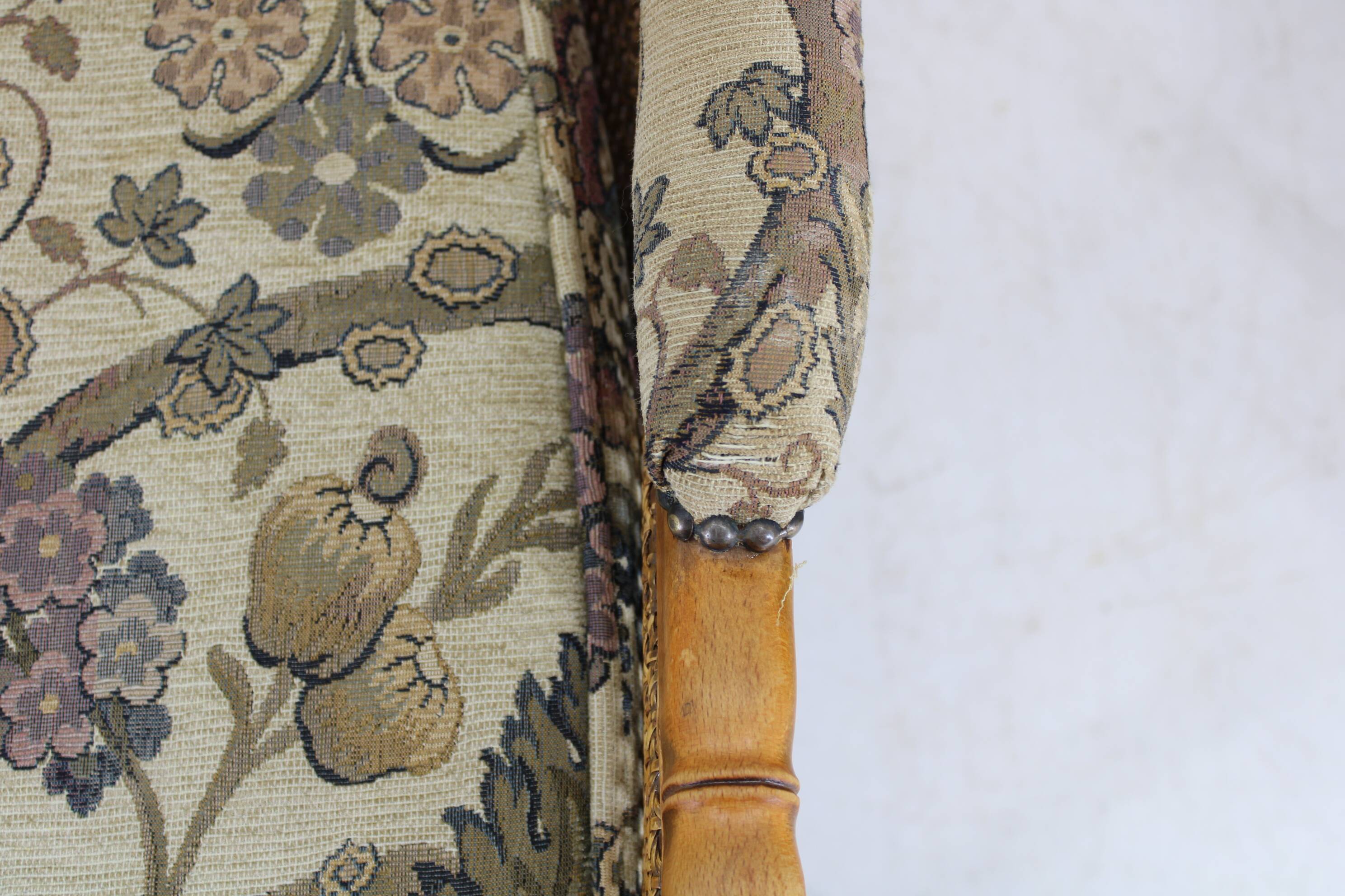 1960s Pair of Rattan Armchairs , Italy