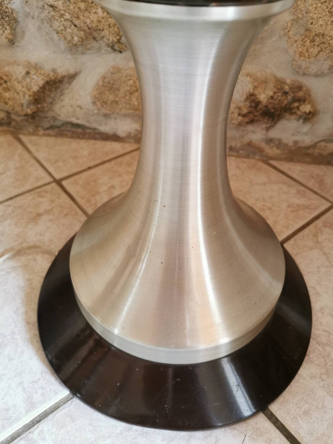 Space Age brushed aluminum floor lamp