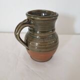 Small pitcher in glazed ceramic signed JC Seguin Puisaye (pictogram)