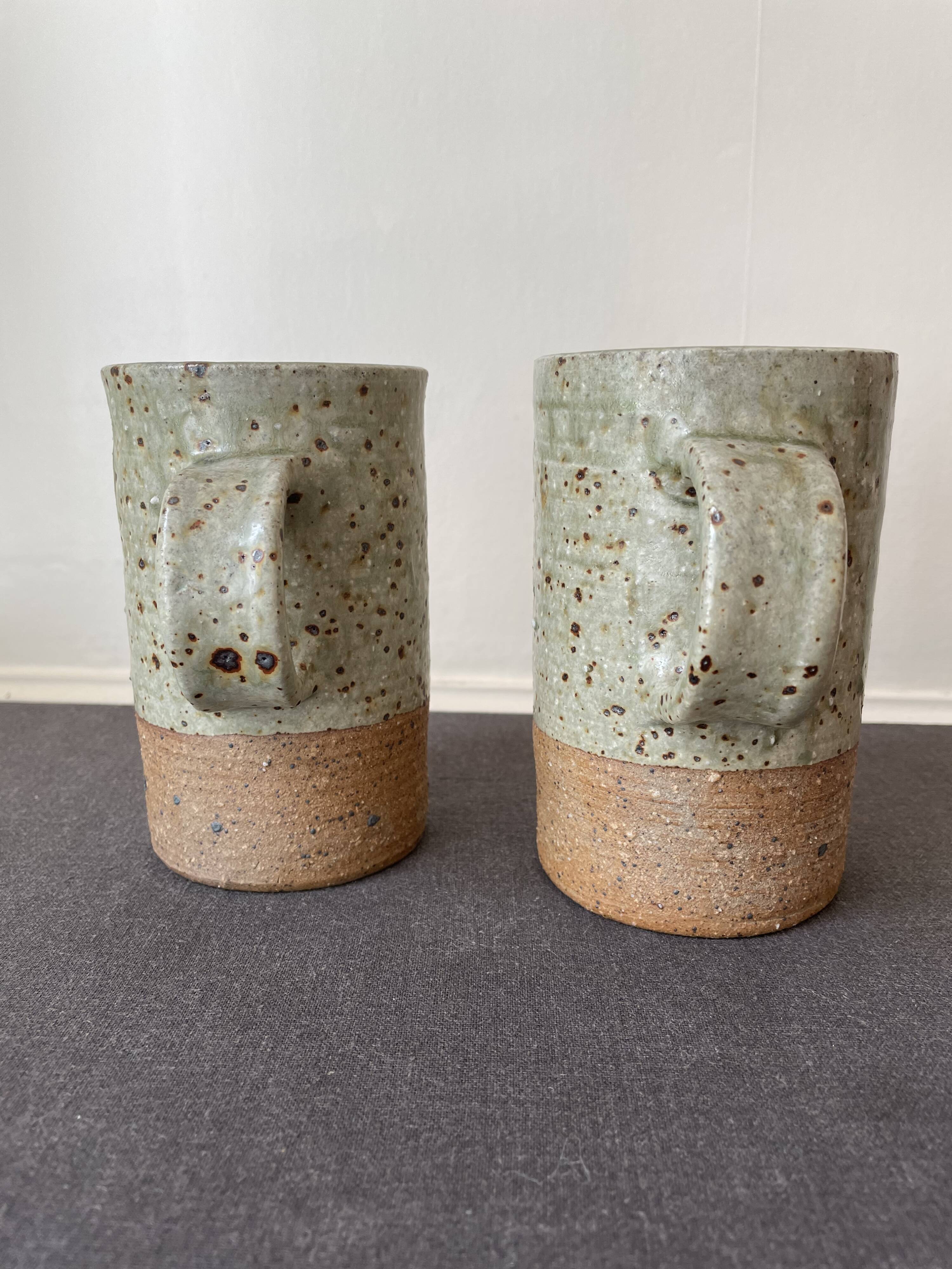 Pyrite stoneware mugs