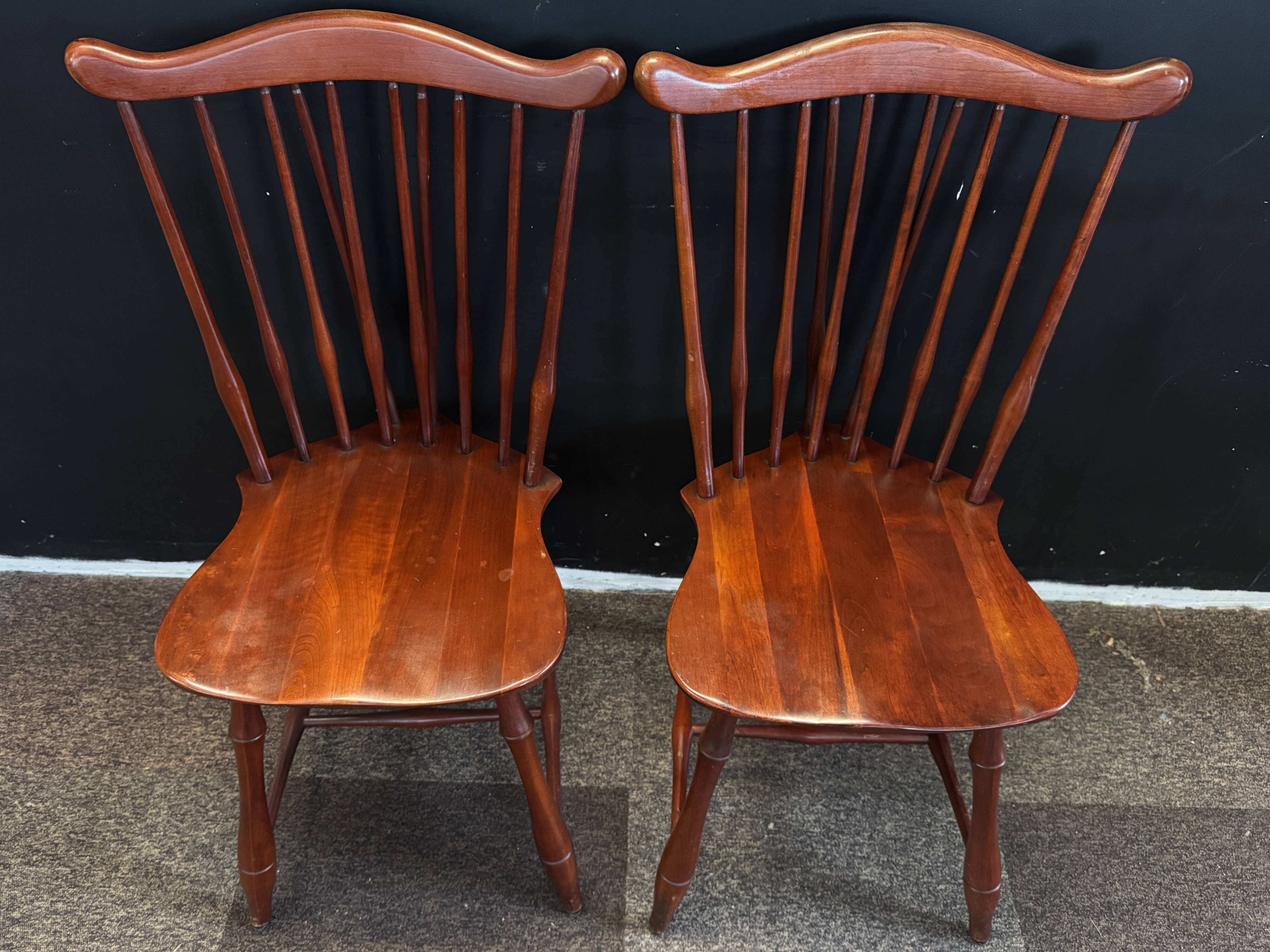 Pair of spindle-back Windsor chairs