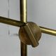 Italian adjustable floor lamp in pencil reed bamboo rattan and brass, 1970s
