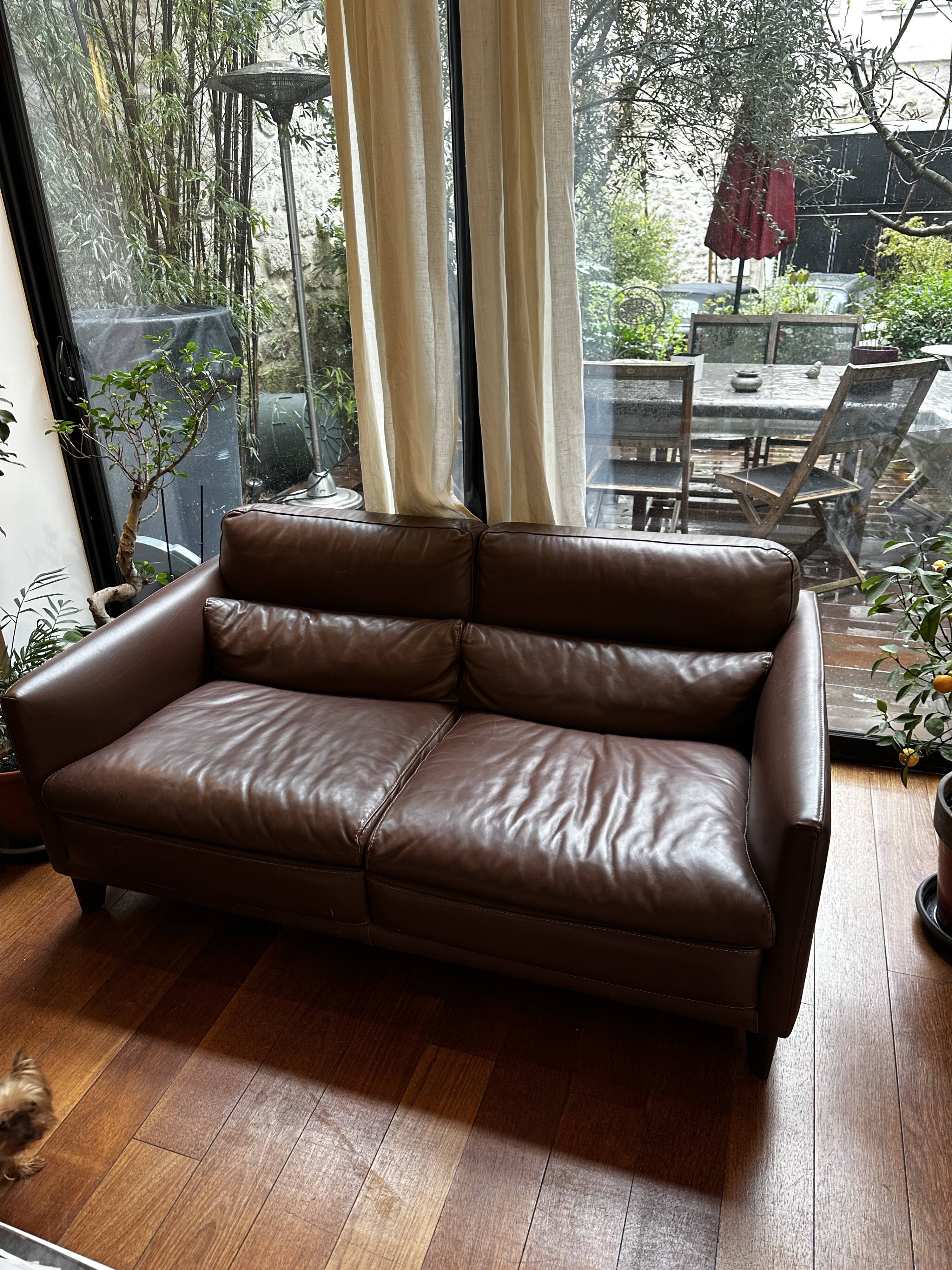 Roche Bobois leather sofa