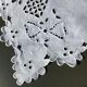 Tablecloth monogram LF square English embroidery
